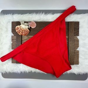 Heidi Klein High Leg Swim Bottom Red